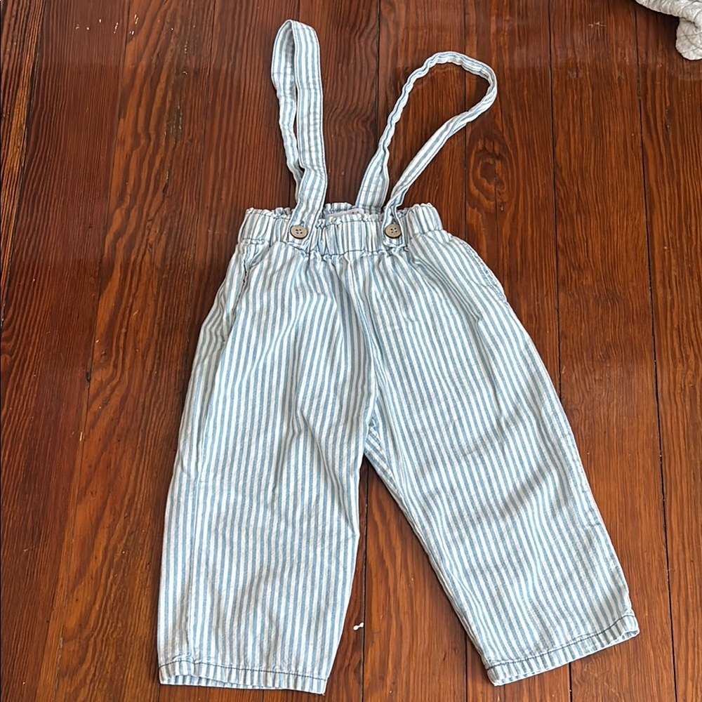 Zara Striped Blue Boys Suspenders